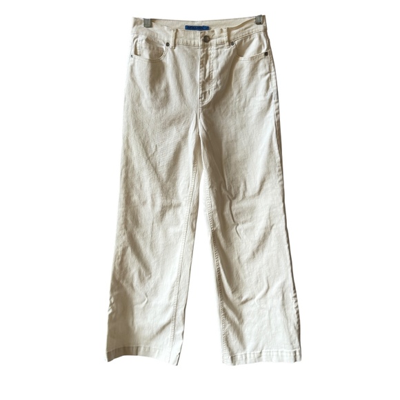 J MCLAUGHLIN WIDE LEG HI RISE JEANS NORMCORE MINIMALIST PREPPY CASUAL CLASSIC 2 - Picture 1 of 12